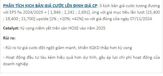 Một cổ phiếu vận tải biển được khuyến nghị mua với kỳ vọng tăng 15%