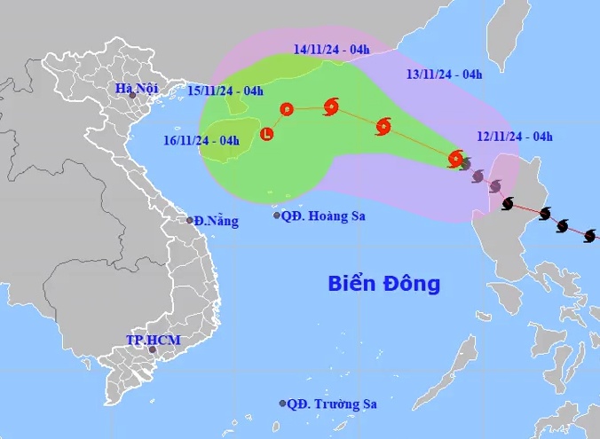 Bão Toraji vào Biển Đông