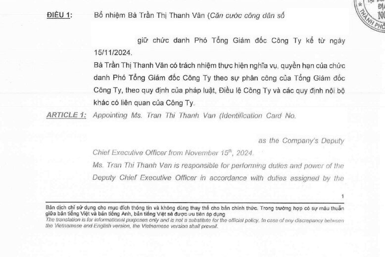 Novaland (NVL) bổ nhiệm 2 Phó Tổng Giám đốc mới