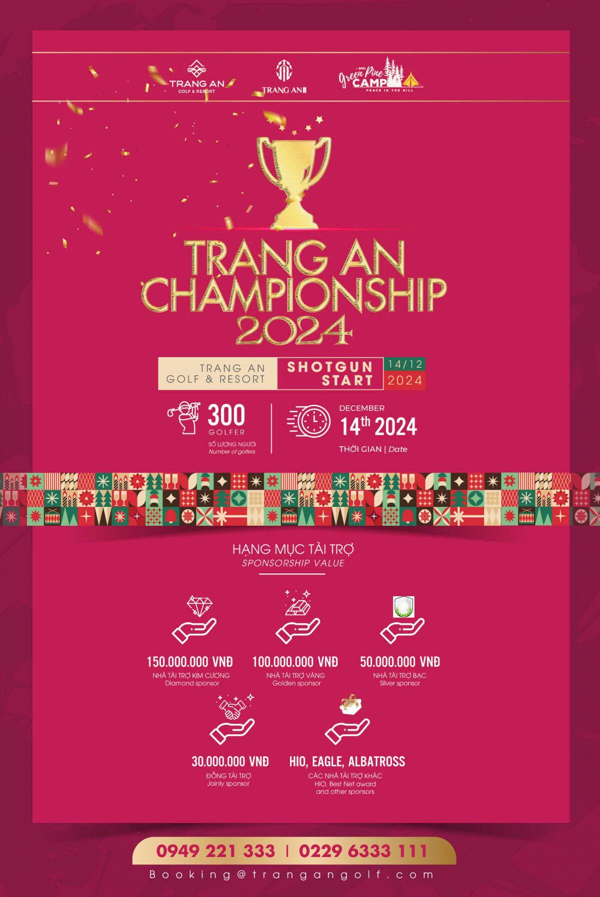 Trang An Championship 2024 sẽ khởi tranh trong tháng 12 với giải thưởng HIO lên tới hàng tỷ đồng