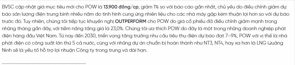 Cổ phiếu ‘bùng nổ’, CTCK khuyến nghị mua POW với mức sinh lời kỳ vọng 2x%