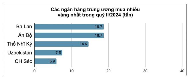 Bất ngờ loạt 'cá voi' gom hàng chục tấn vàng, có nước nắm giữ lượng vàng bằng 1 nửa GDP: Mục đích là gì?