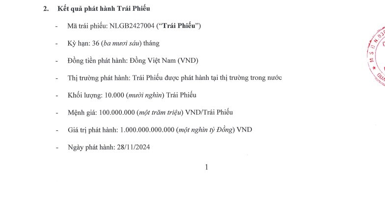 Nam Long thế chấp cổ phần công ty con để huy động 1.000 tỷ đồng trái phiếu