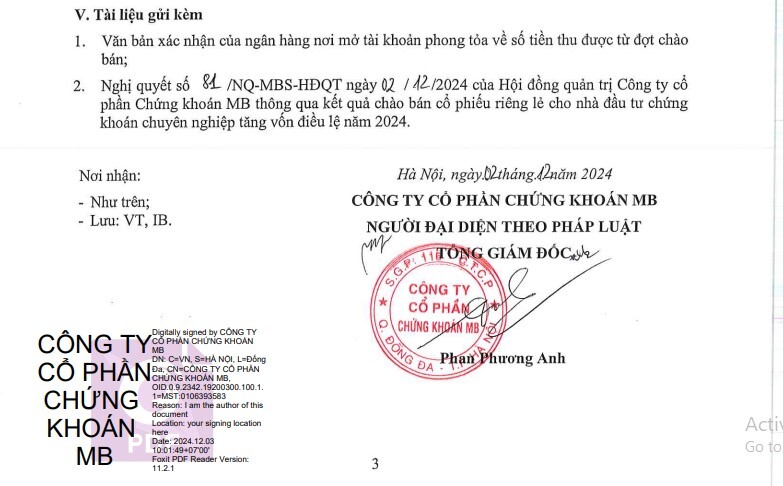 Lộ diện 'cá mập' ngoại mua toàn bộ 25,7 triệu cổ phiếu riêng lẻ của MBS