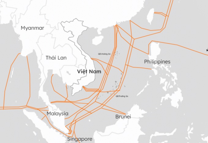 Hai tuyến cáp quang biển đang gặp sự cố