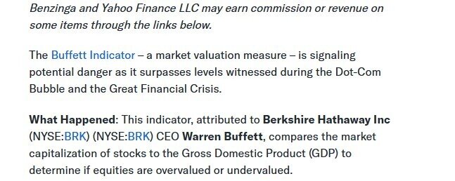 "Chỉ báo Warren Buffett" cao chưa từng có trong lịch sử, gióng hồi chuông cảnh báo nhà đầu tư về mối nguy của TTCK Mỹ