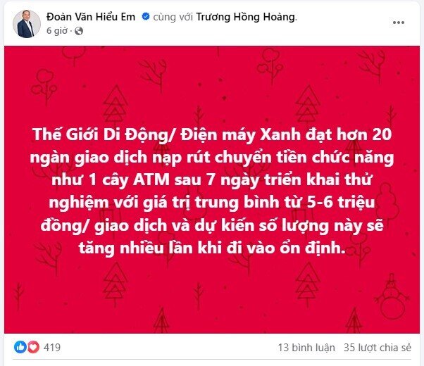 "Cây ATM" của Thế Giới Di Động đạt hơn 20.000 giao dịch sau 7 ngày thử nghiệm