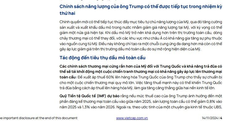 Nguy cơ chiến tranh thương mại Mỹ - Trung và những tác động tới doanh nghiệp dầu khí Việt Nam