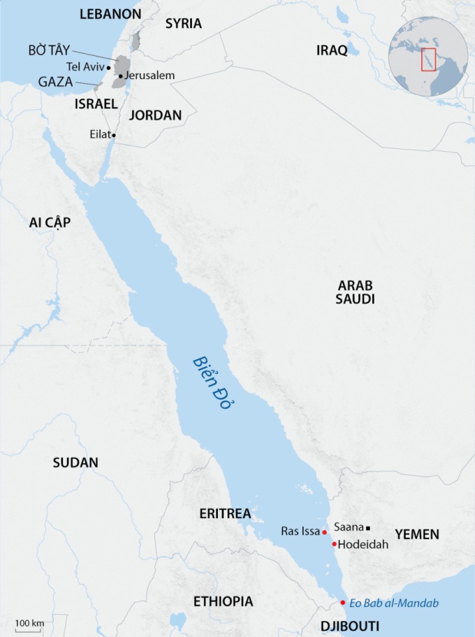 Houthi phóng tên lửa vào Israel