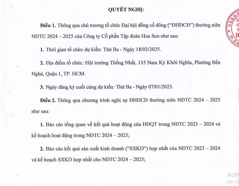 Cổ phiếu về sát giá sổ sách, Hoa Sen phát động thái lạ