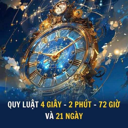 Quy luật: 4 giây - 2 phút - 72 giờ và 21 ngày