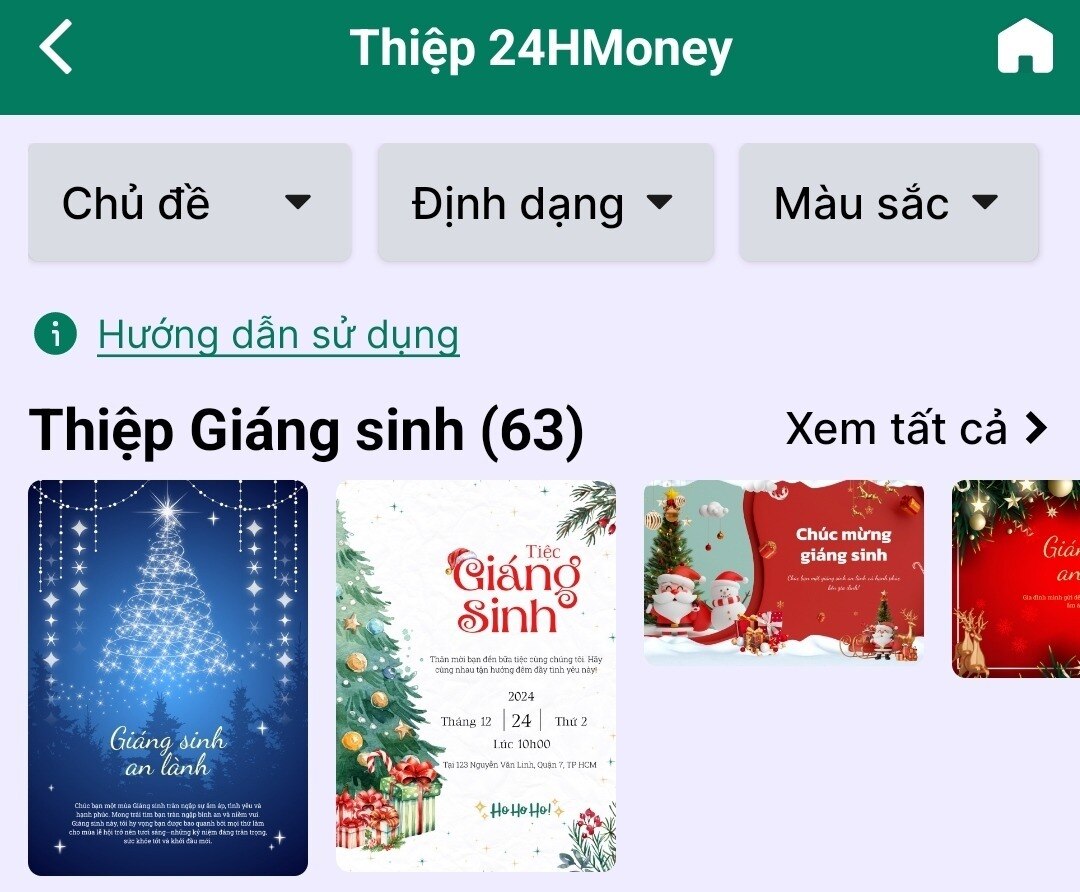 Cùng lan tỏa “phép màu” Giáng sinh với thiệp chúc mừng 24HMoney