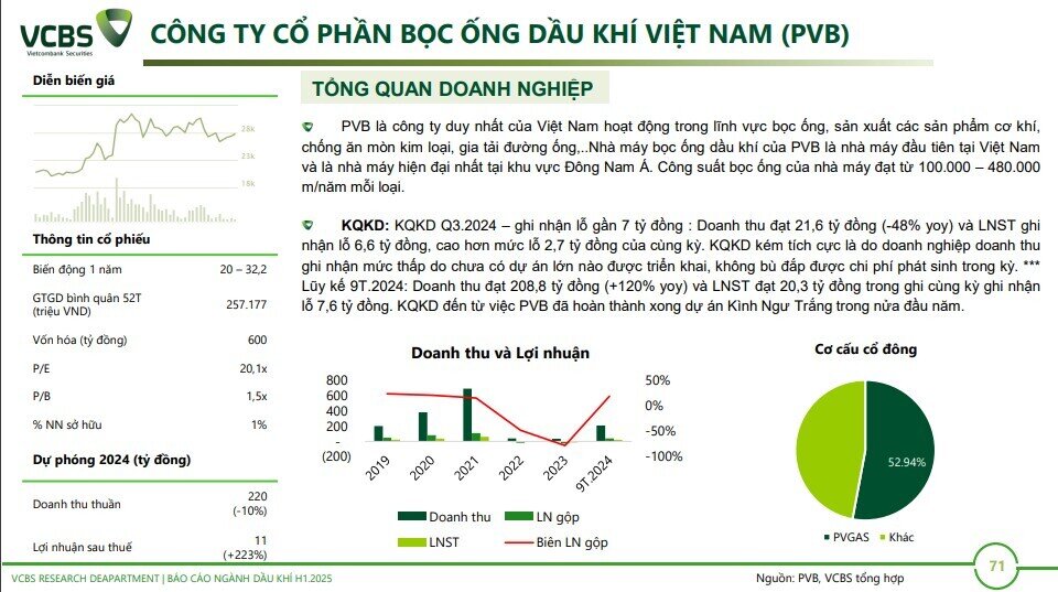 6 cổ phiếu dầu khí tiềm năng trong năm 2025, mức sinh lời kỳ vọng lên tới hơn 40%