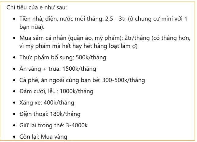 Tôi chân thành khuyên bạn nên học 2 cô gái này để vừa có tiền tiết kiệm, vừa dư tiền mua vàng