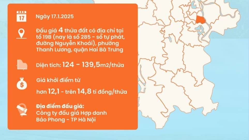 Hà Nội sắp đấu giá 82 thửa đất, khởi điểm thấp kỷ lục