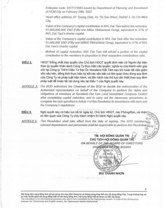 Novaland (NVL) muốn mua lại 7.000 tỷ trái phiếu, giảm vốn góp ở một công ty con