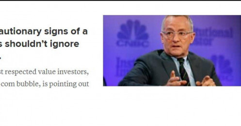 NĐT nổi tiếng Phố Wall cảnh báo bong bóng, khuyên đừng phớt lờ định giá cao ngất của S&P 500