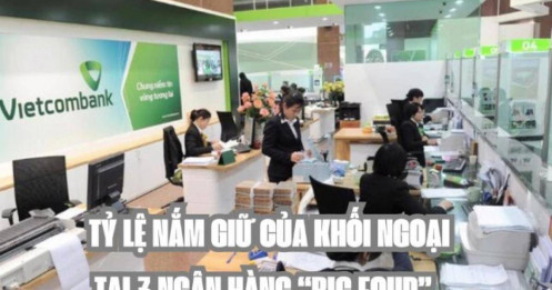 Tỷ lệ nắm giữ của khối ngoại mới nhất tại 3 ngân hàng 'Big4'