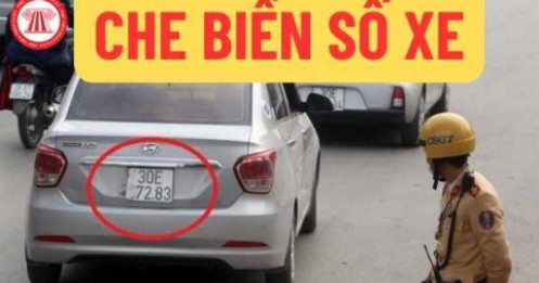 Biển số bị che, không rõ chữ, không đúng quy cách: Phạt 26 triệu, trừ 6 điểm trên GPLX