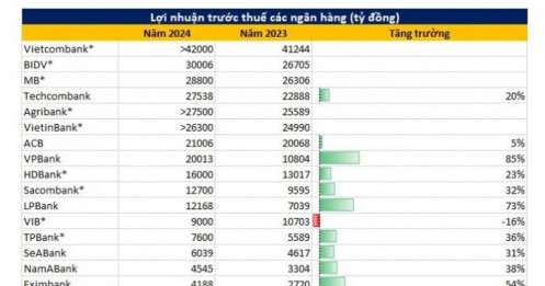 11 ngân hàng báo lãi hơn 10.000 tỷ đồng trong năm 2024