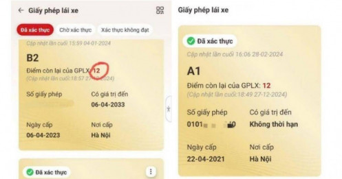 Xuất hiện thủ đoạn lừa đảo mới cài đặt cấp 12 điểm giấy phép lái xe