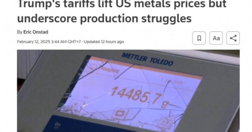 Mỹ sẽ thiếu hụt nguồn cung nhôm, thép vì thuế quan