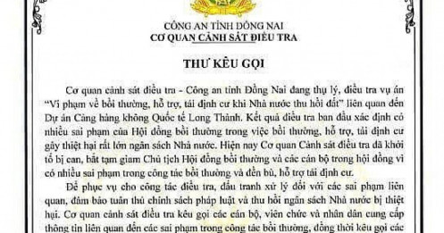 Công an Đồng Nai kêu gọi tố giác các sai phạm tại dự án Sân bay Long Thành