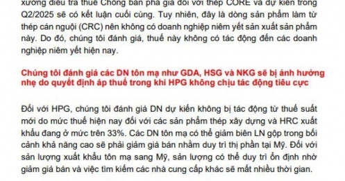 Mỹ áp thuế 25% lên thép: HPG 'miễn nhiễm' vì lý do bất ngờ, nhóm HSG, NKG và GDA thì không