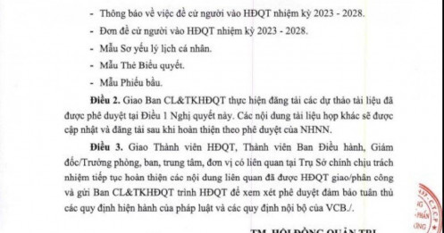 VCB họp đại hội đồng cổ đông bất thường năm 2025