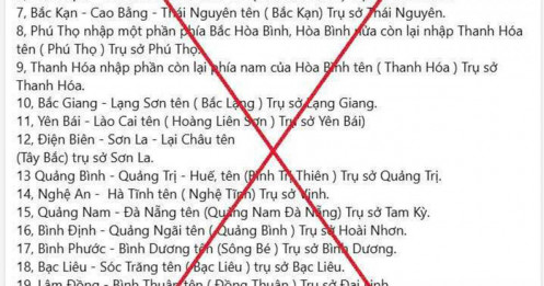 Cảnh giác với thông tin sai sự thật về việc sáp nhập các tỉnh thành