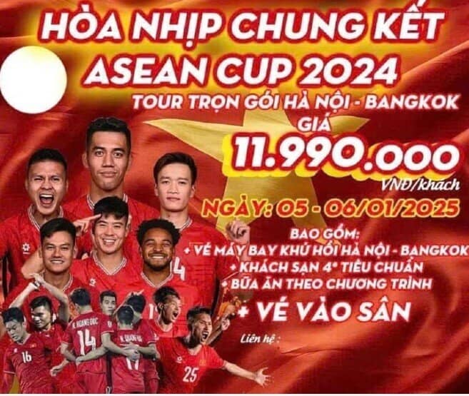 'Cháy' tour du lịch sang Thái Lan xem tuyển Việt Nam đá chung kết AFF Cup