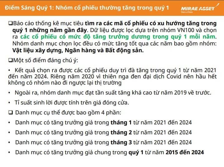 Hé lộ nhóm cổ phiếu thường tăng giá vào quý 1 hàng năm