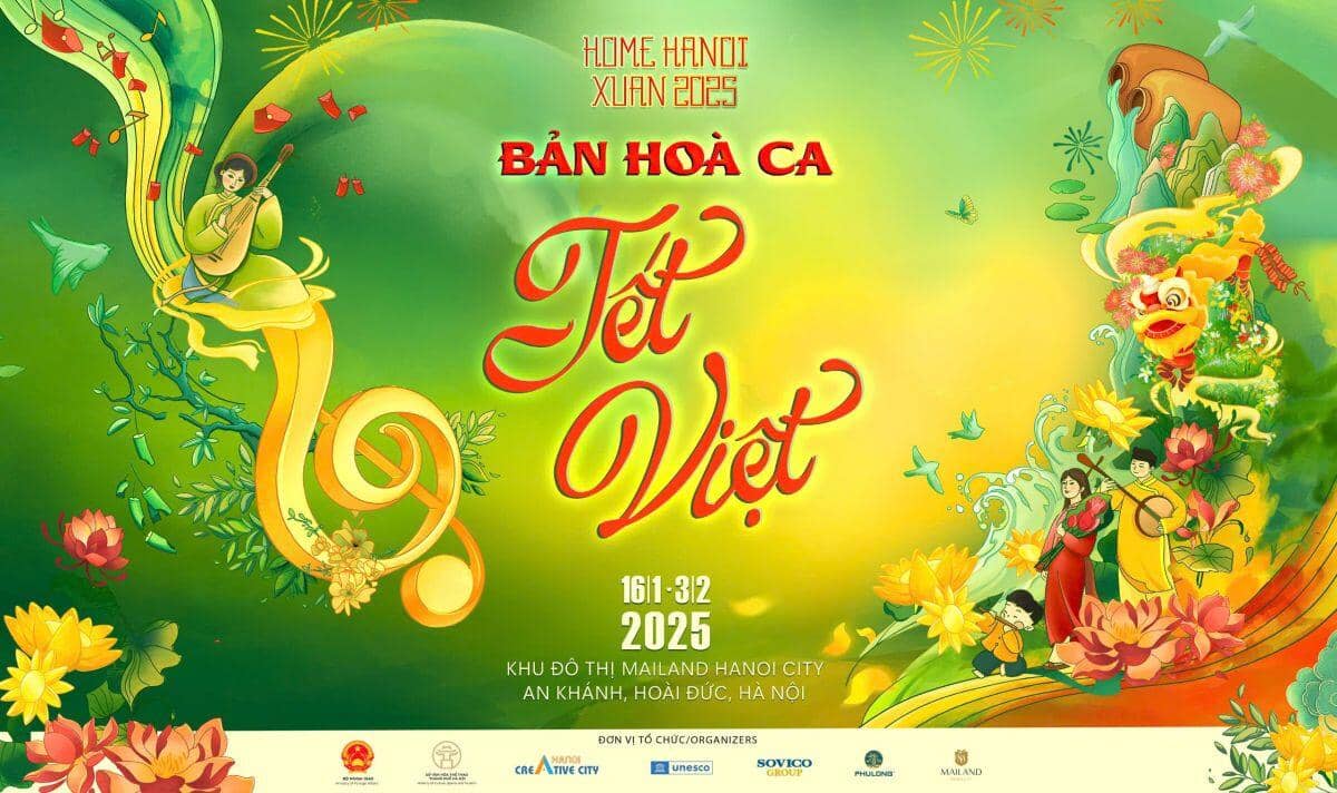 Ngân nga “Bản hòa ca Tết Việt” tại đường hoa Home Hanoi Xuan 2025