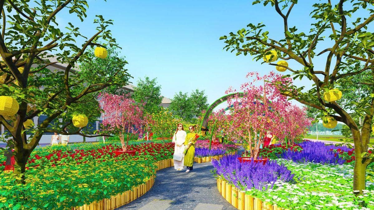 Ngân nga “Bản hòa ca Tết Việt” tại đường hoa Home Hanoi Xuan 2025