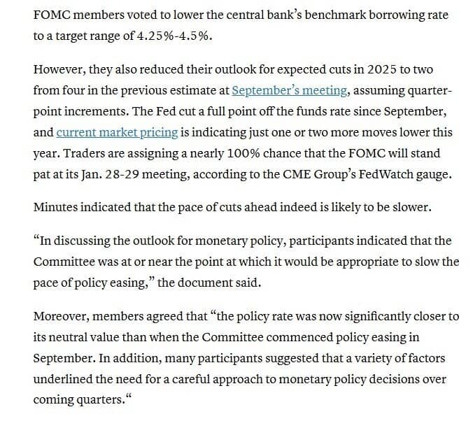 Biên bản cuộc họp Fed tháng 12 được công bố: 4 lần nhấn mạnh một yếu tố có thể thổi bùng lạm phát