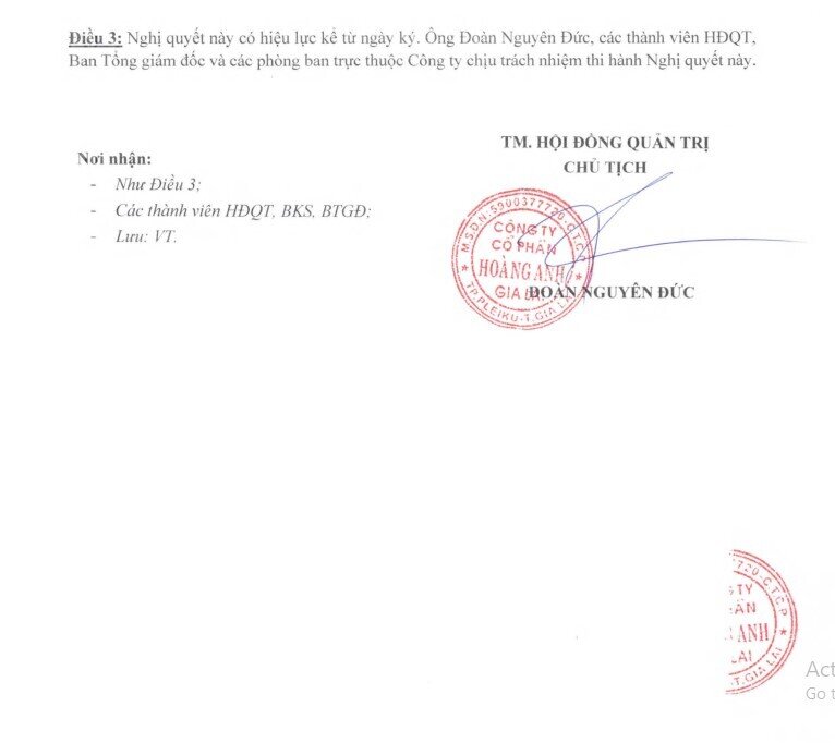 HAGL giải thể công ty con ngay đầu năm 2025