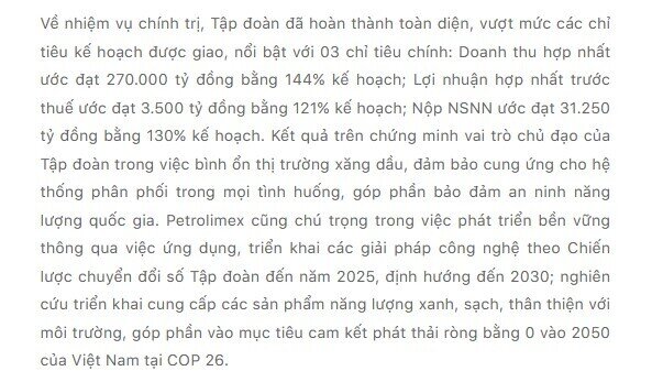 Petrolimex (PLX) 'đi lùi' cả doanh thu và lợi nhuận năm 2024