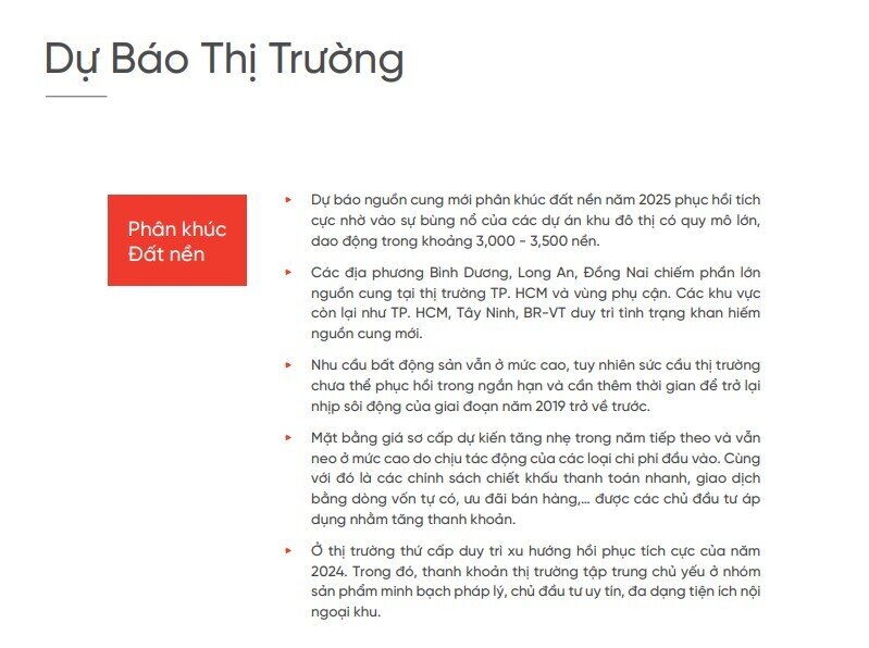 Dự báo bất ngờ về các phân khúc BĐS trong năm 2025?