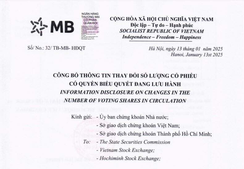MBB nâng vốn điều lệ lên hơn 61.000 tỷ đồng
