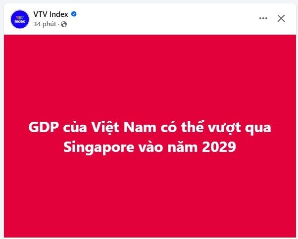GDP của Việt Nam có thể vượt qua Singapore vào năm 2029