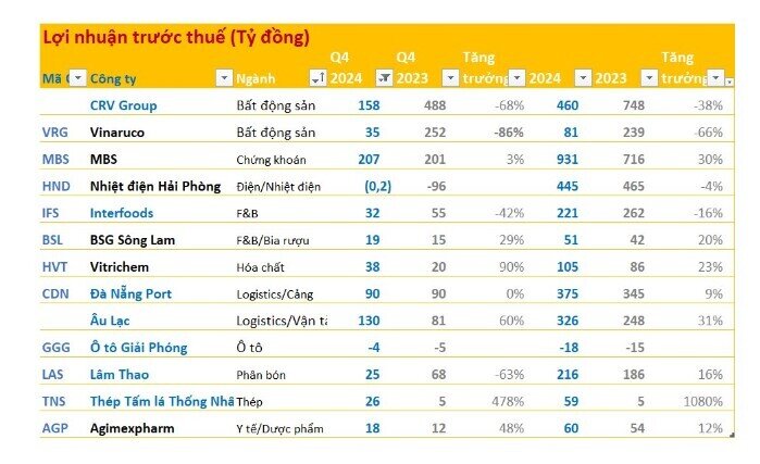 Cập nhật KQKD ngày 17/1: Loạt công ty BĐS báo lãi giảm sâu