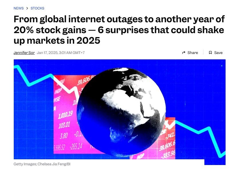 7 cú sốc bất ngờ sẽ làm đảo lộn thị trường tài chính toàn cầu năm 2025