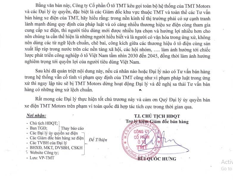 Nhà phân phối xe điện Trung Quốc yêu cầu các đại lý bán hàng cạnh tranh lành mạnh với VinFast