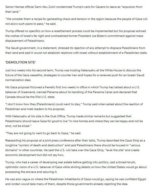 Ông Trump tuyên bố sốc: Mỹ sẽ tiếp quản Gaza