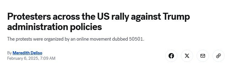 Biểu tình 50501 phản đối ông Trump rầm rộ ở Mỹ