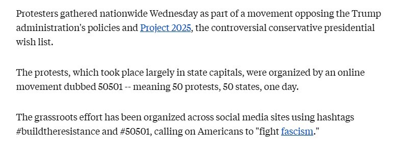 Biểu tình 50501 phản đối ông Trump rầm rộ ở Mỹ