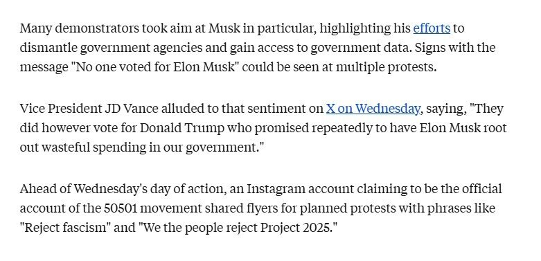 Biểu tình 50501 phản đối ông Trump rầm rộ ở Mỹ