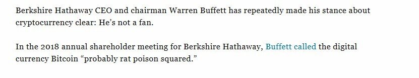 Từng chê Bitcoin là 'thuốc chuột' nhưng huyền thoại Warren Buffett vẫn đầu tư vào