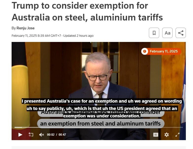 Tổng thống Trump 'quay xe' cân nhắc miễn trừ thuế nhập khẩu nhôm, thép đối với một quốc gia đồng minh