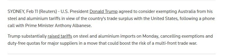 Tổng thống Trump 'quay xe' cân nhắc miễn trừ thuế nhập khẩu nhôm, thép đối với một quốc gia đồng minh
